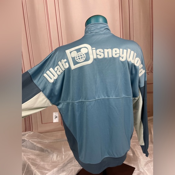 2022 Disney Parks Walt Disney World Blue Zip Track Jacket Spirit Jersey M L XL - Picture 3 of 15